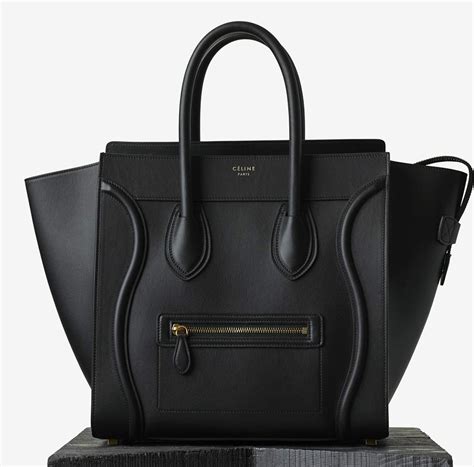 celine luggage black smooth|Celine luggage small price.